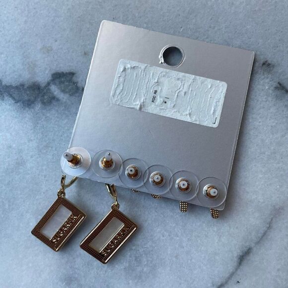 5/$25 Sugarfix by BaubleBar Straight to Tape Music Themed Earring Trio Pack - Picture 2 of 2